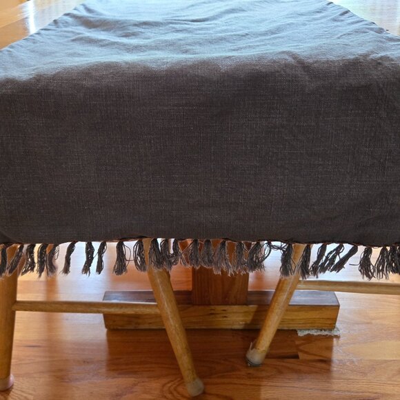 Threshold Gray Long Table Runner - Picture 3 of 6